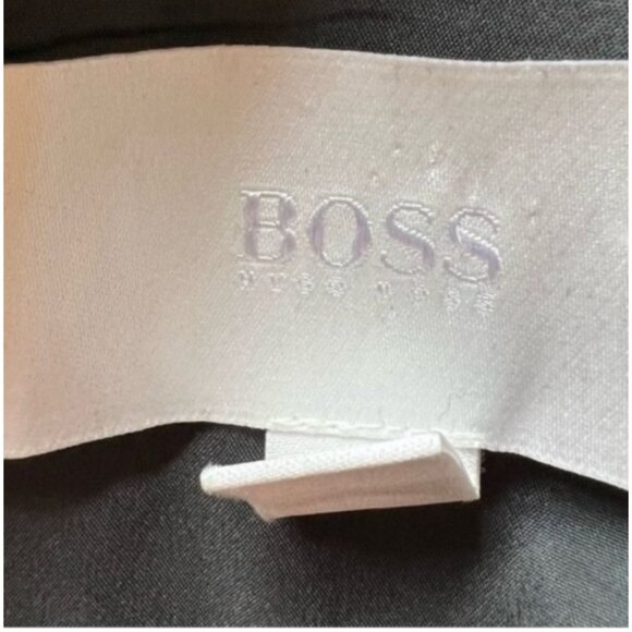 Hugo BOSS Dasenna Sheath Dress Women's Size 8 Charcoal Grey Virgin Wool Half sle - Picture 6 of 11